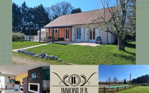 Maison de plain-pied avec piscine COULLON 45720 à vendre
