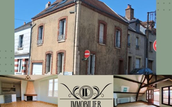 Maison de ville - 3 chambres - Garage Gien 45500 à vendre